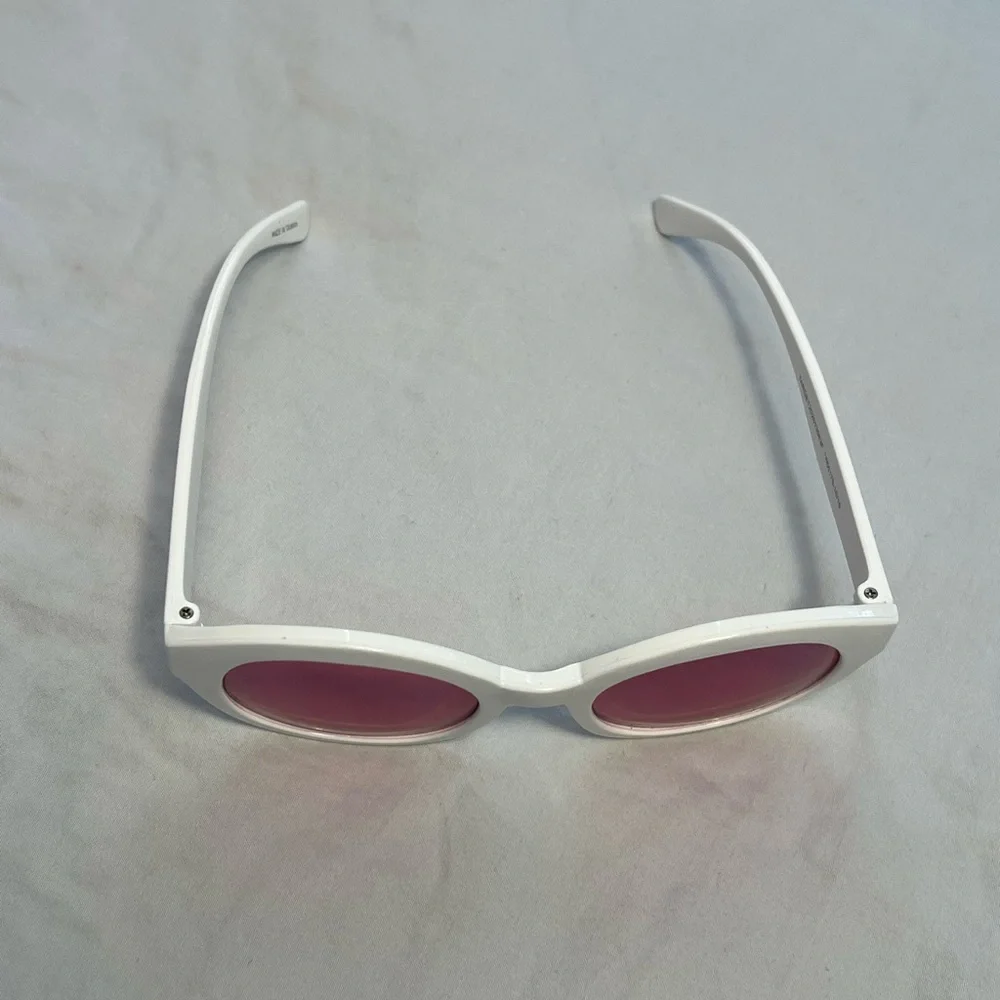 Cat & Jack Kids White Sunglasses with Pink Lenses
